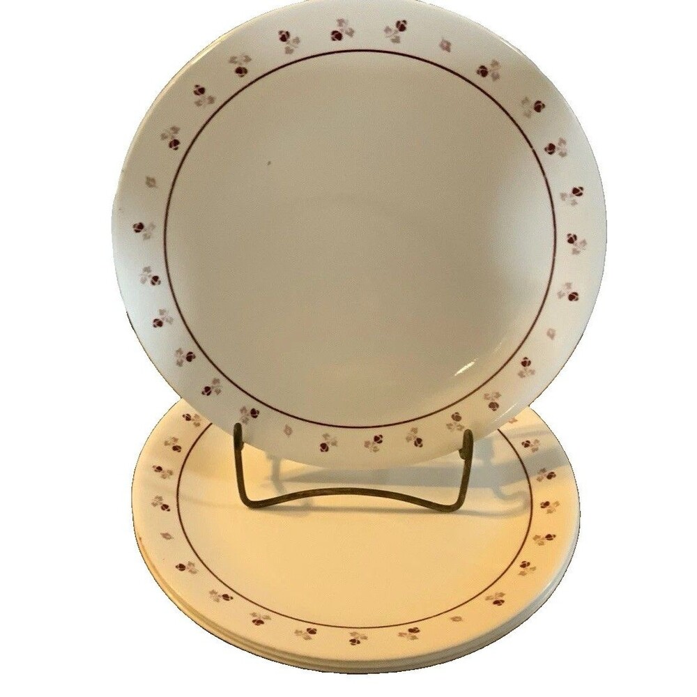 Corelle BURGUNDY 10 1/4” Dinner Plates (Set of 4)